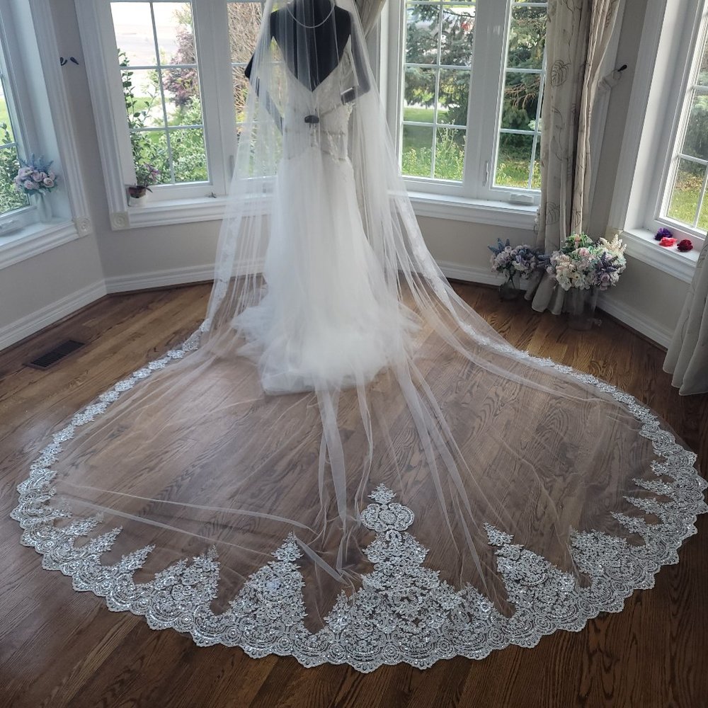 Lace wedding veil